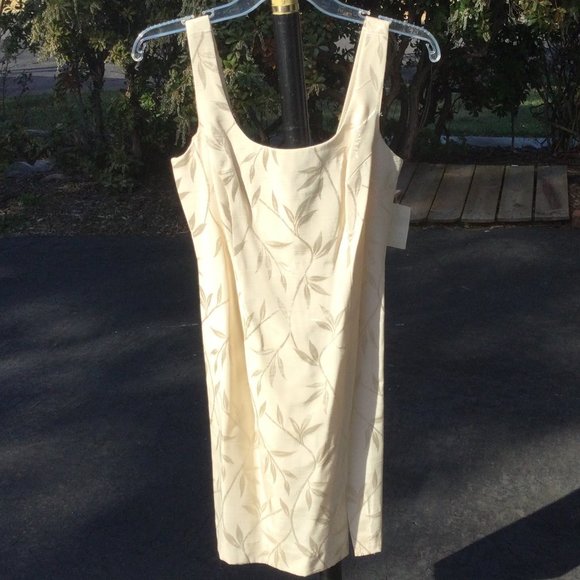 J.R.Nites Cream Bamboo Short  Jacket-Dress 2pc Suit - Picture 5 of 6